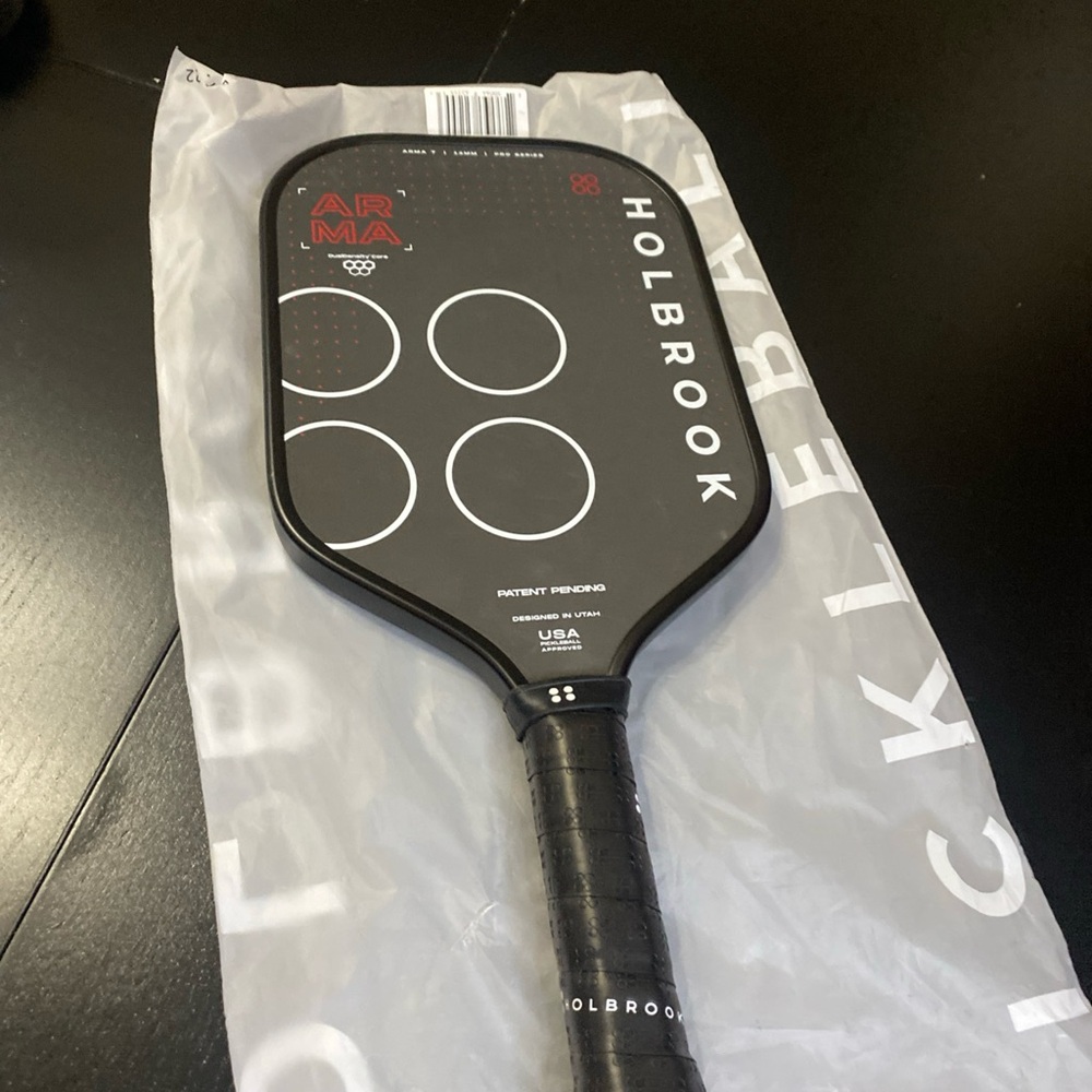 Black and White Pickleball Paddle